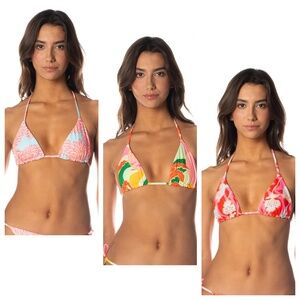 Maaji 3 Balmy Triangle Top Bundle Size Medium NWT